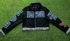 Zeta Phi Beta Black 1920 Tapestry Cropped Jacket