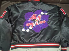 Delta Sigma Theta All of My Love Satin Bomber Jacket