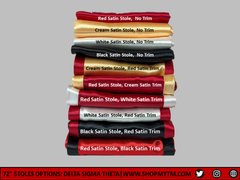 Delta Sigma Theta Custom Predesigned Graduation Stole w/ Garment Care Bag