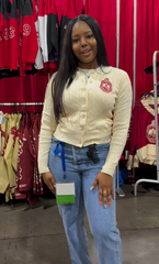 Delta Sigma Theta Cable Knit Cardigan