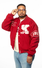 Kappa Alpha Psi Crimson Wool Graffiti Jacket
