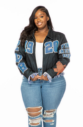 Zeta Phi Beta Black 1920 Tapestry Cropped Jacket