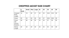 Zeta Phi Beta Royal Blue Graffiti Wool Crop Jacket