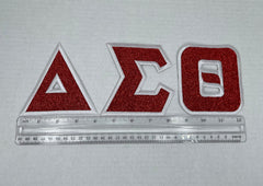 Delta Sigma Theta Glitter Greek Letters Iron Patches