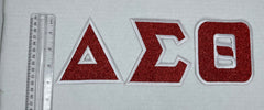 Delta Sigma Theta Glitter Greek Letters Iron Patches