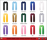PLAIN 72" Inch Graduation Stole, No Trim