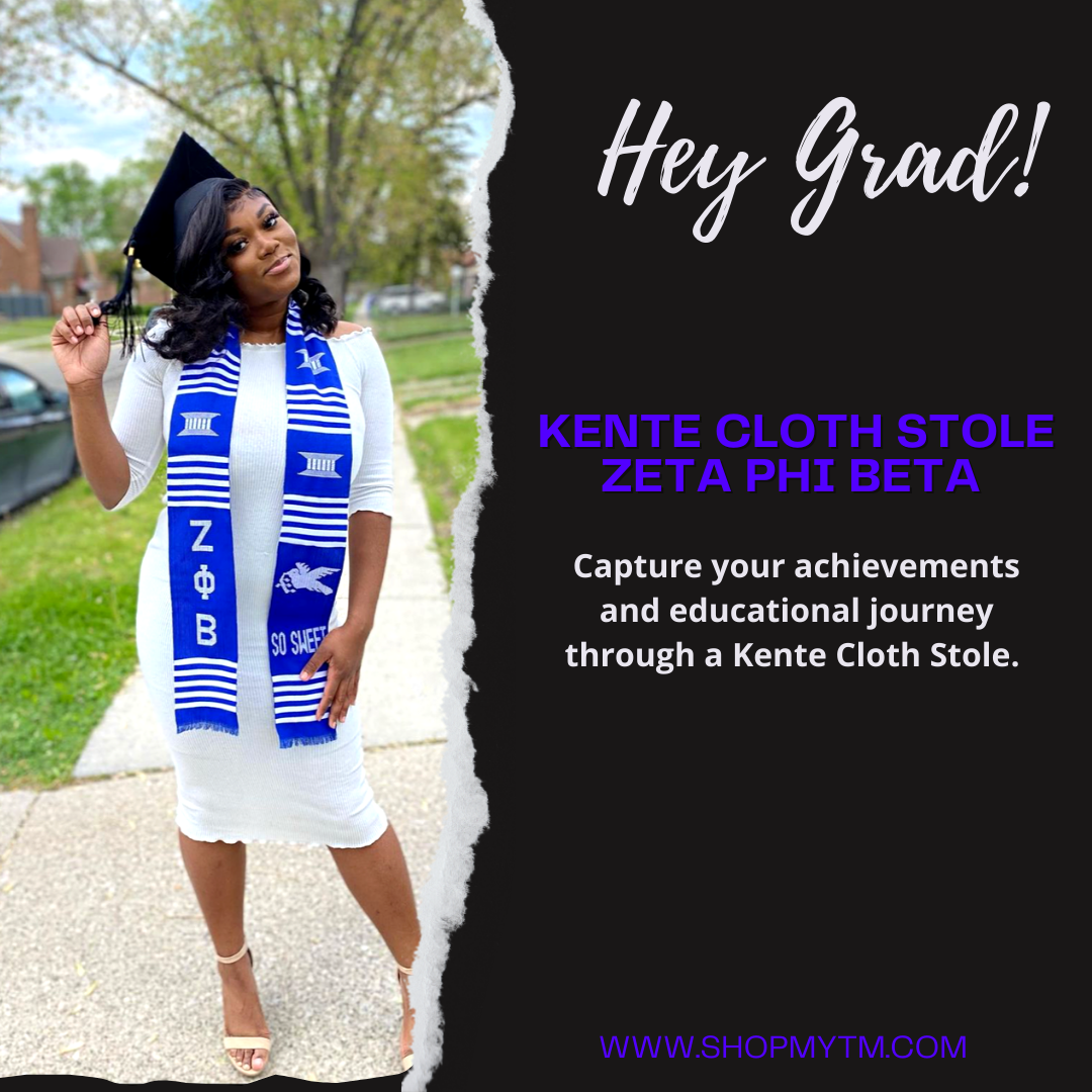 Zeta Phi Beta Kente Cloth Graduation Stole Class of 2023 2024 Zeta Phi Beta Kente Cloth Graduation Stole Class of 2023 2024