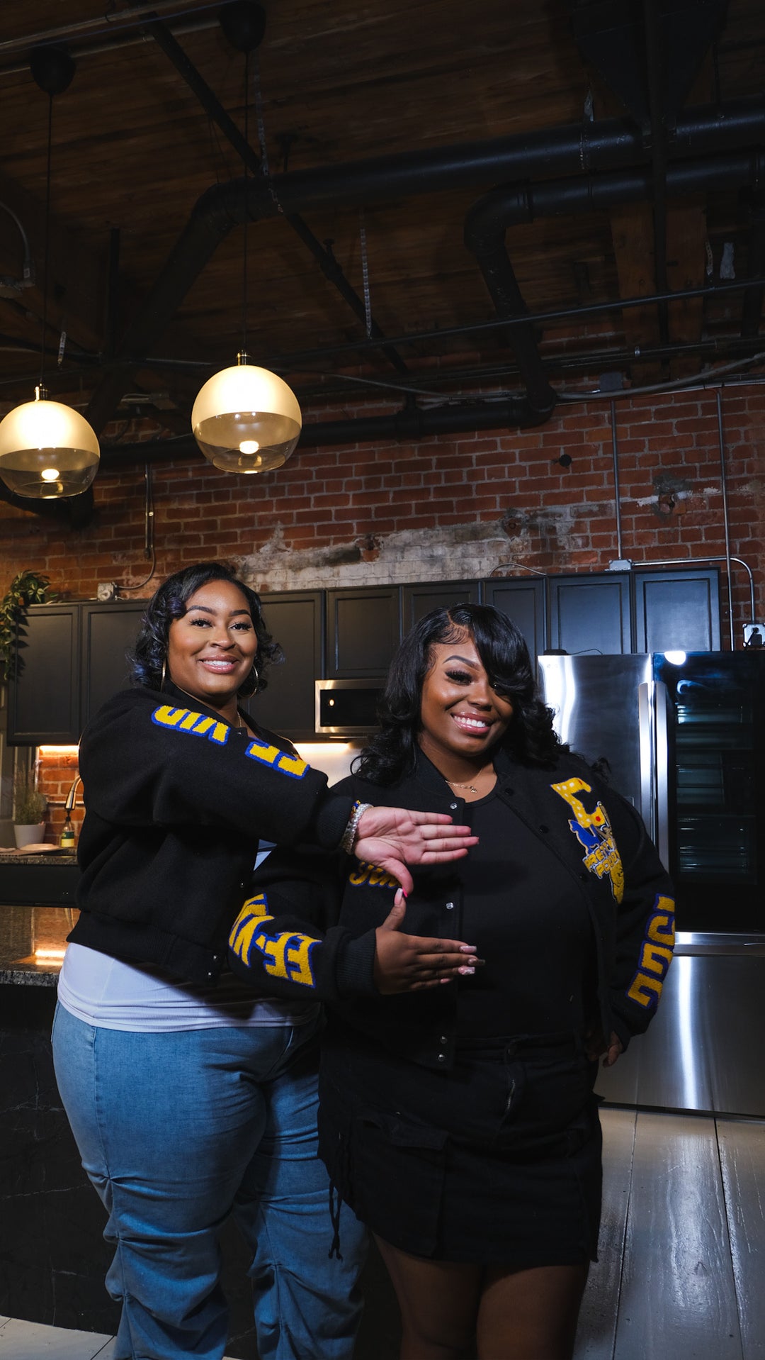 Black Graffiti Sigma Gamma Rho Wool Crop Jacket