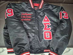 Delta Sigma Theta All of My Love Satin Bomber Jacket
