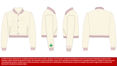 Alpha Kappa Alpha Cream Monochromatic Satin Jacket