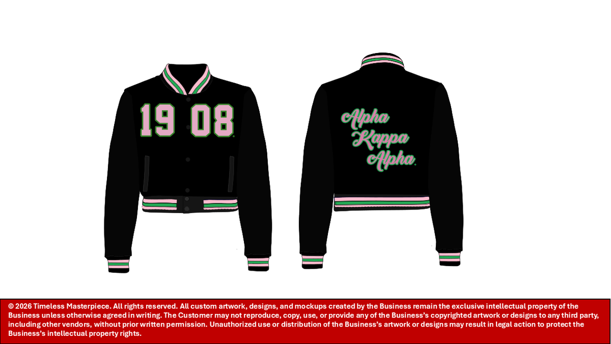 Alpha Kappa Alpha 1908 Satin Bomber Jacket