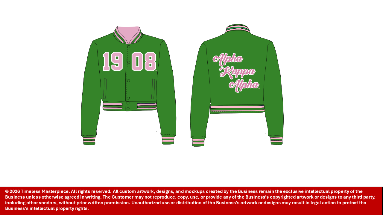 Alpha Kappa Alpha 1908 Satin Bomber Jacket