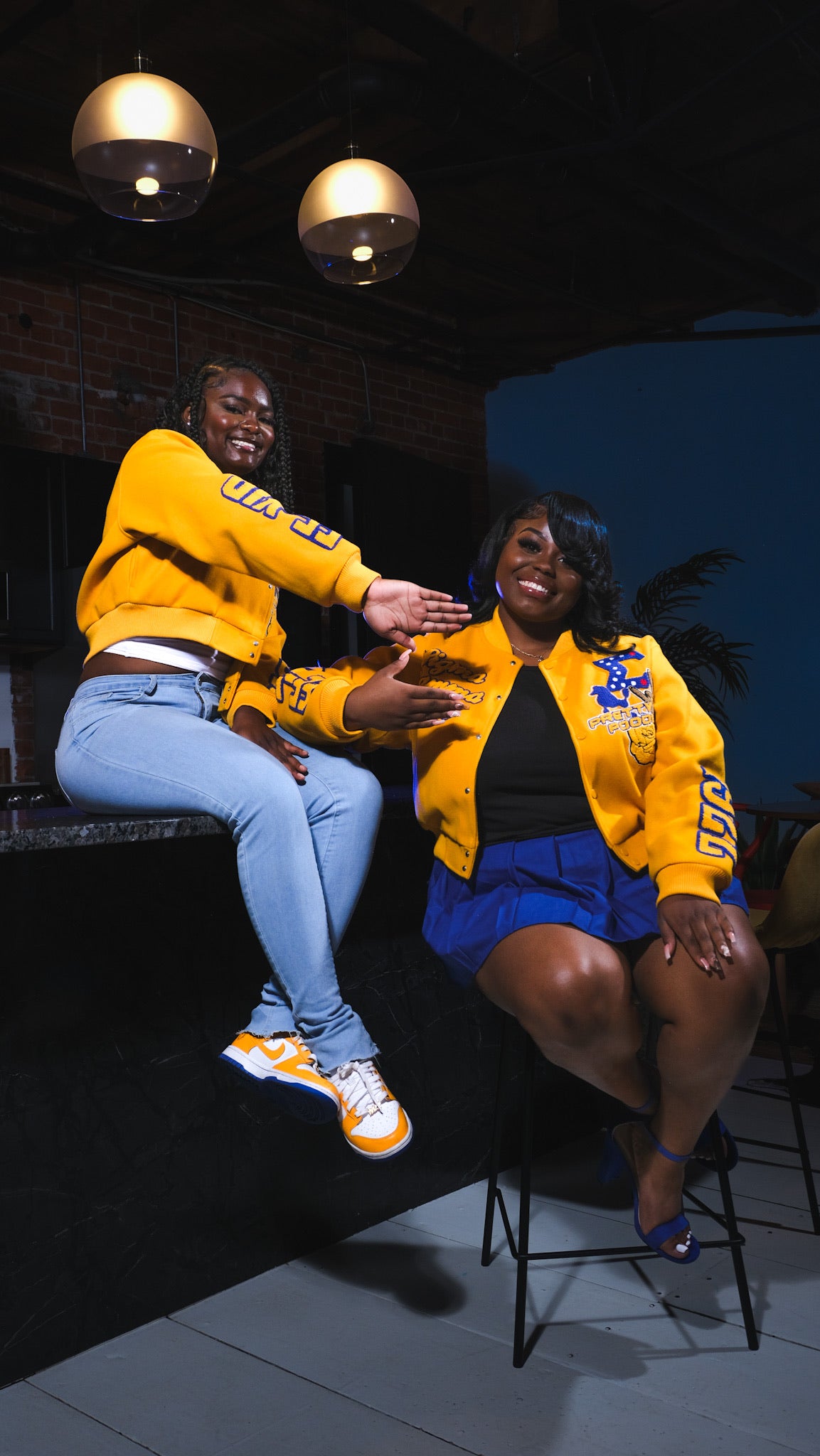 Sigma Gamma Rho Yellow Gold Graffiti Wool Crop Jacket