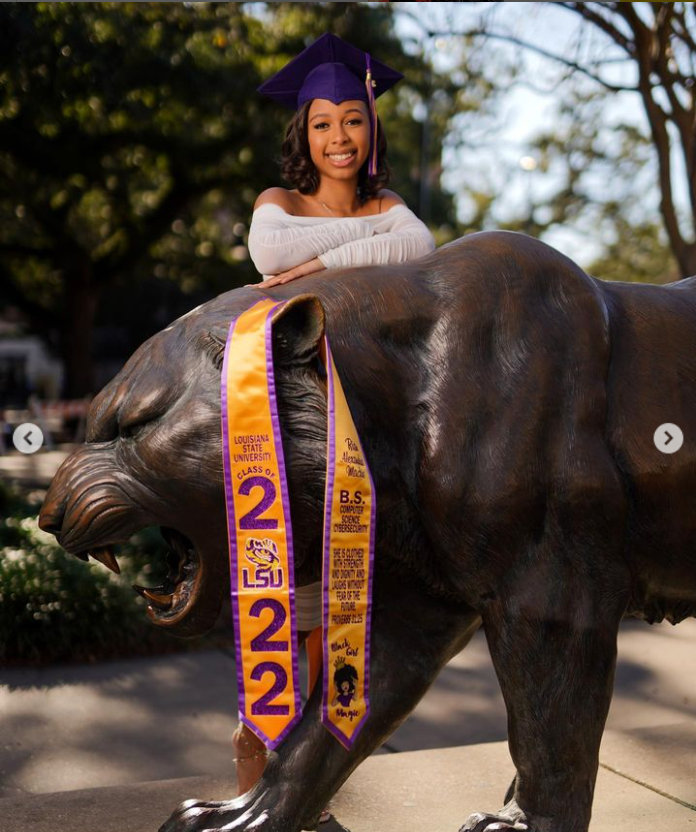 Black Girl Magic Collegiate Graduation Stole w/ Garment Care Bag