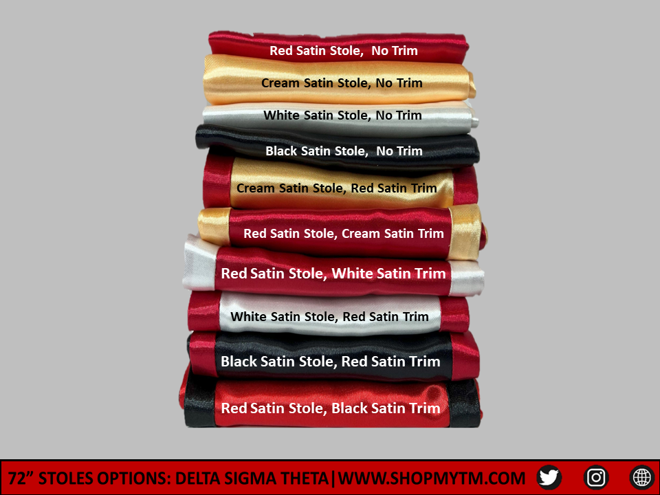 Delta Sigma Theta Custom Predesigned Graduation Stole w/ Garment Care Bag