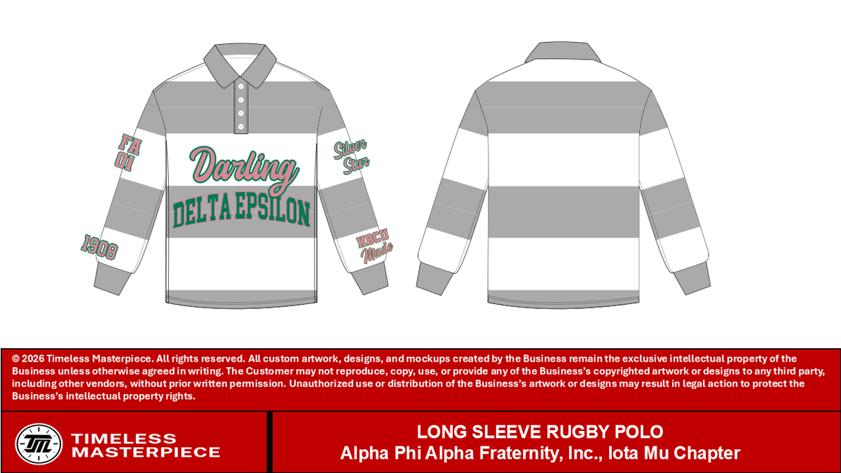 Delta Epsilon Rugby Polo (Contact: Dedra Riddick)