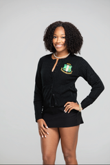 Alpha Kappa Alpha Button Up Cable Knit Cardigan