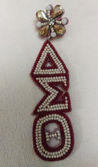 FINAL SALE-Delta Sigma Theta Beaded Earrings