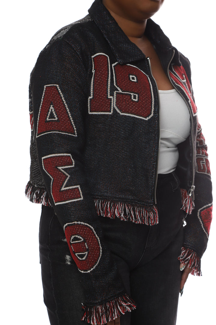 Black Delta Sigma Theta Tapestry Jacket-Social Action