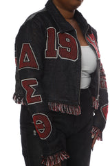 Delta Sigma Theta Black Tapestry Jacket-Social Action