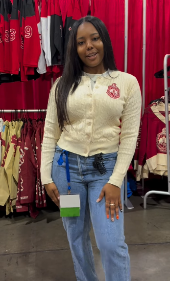 Delta Sigma Theta Cable Knit Cardigan
