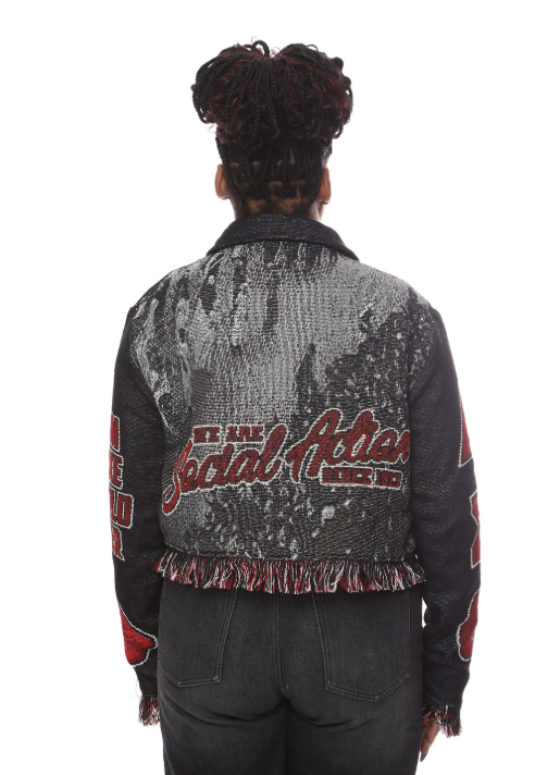 Black Delta Sigma Theta Tapestry Jacket-Social Action