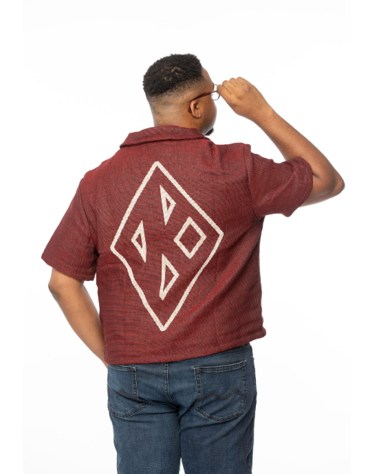 Kappa Alpha Psi Crimson Tapestry Button Up