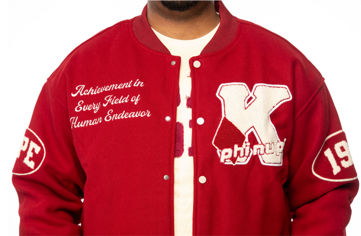 Crimson Wool Kappa Alpha Psi Graffiti Jacket