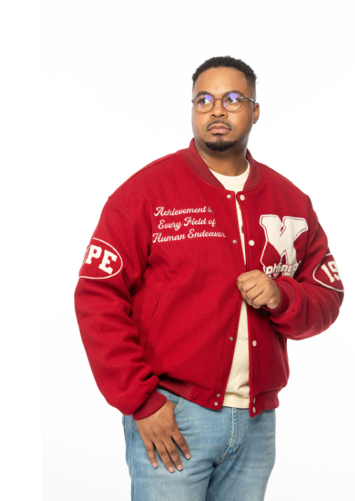 Kappa Alpha Psi Crimson Wool Graffiti Jacket