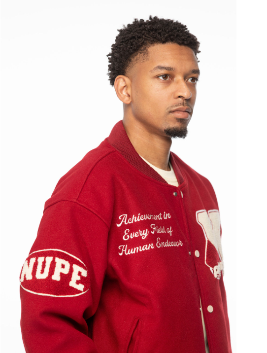 Kappa Alpha Psi Crimson Wool Graffiti Jacket