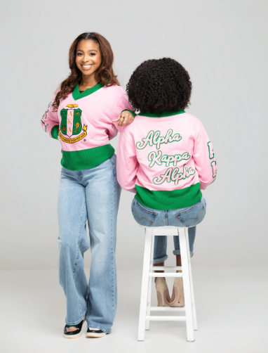 Alpha Kappa Alpha V Neck Vintage Sweater
