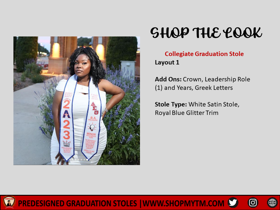 Collegiate Graduation Stole w/ Garment Care Bag