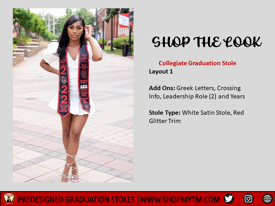 Collegiate Graduation Stole w/ Garment Care Bag