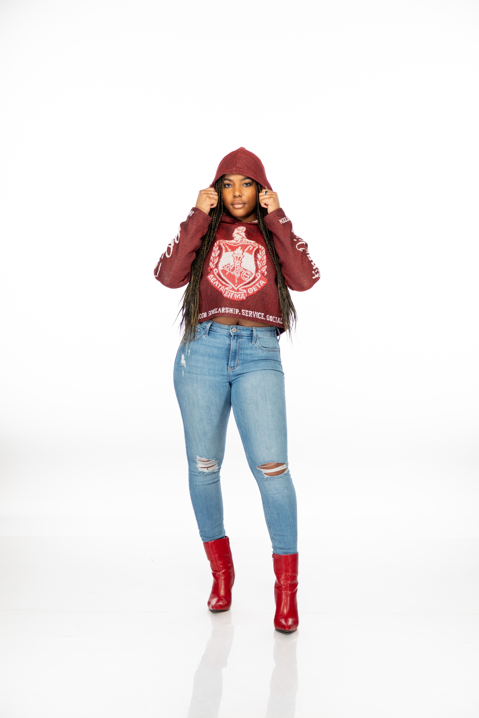 Delta Sigma Theta Crimson Tapestry Hoodie