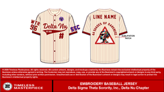 Delta Nu Baseball Jersey (Contact: Toisaun Denson)