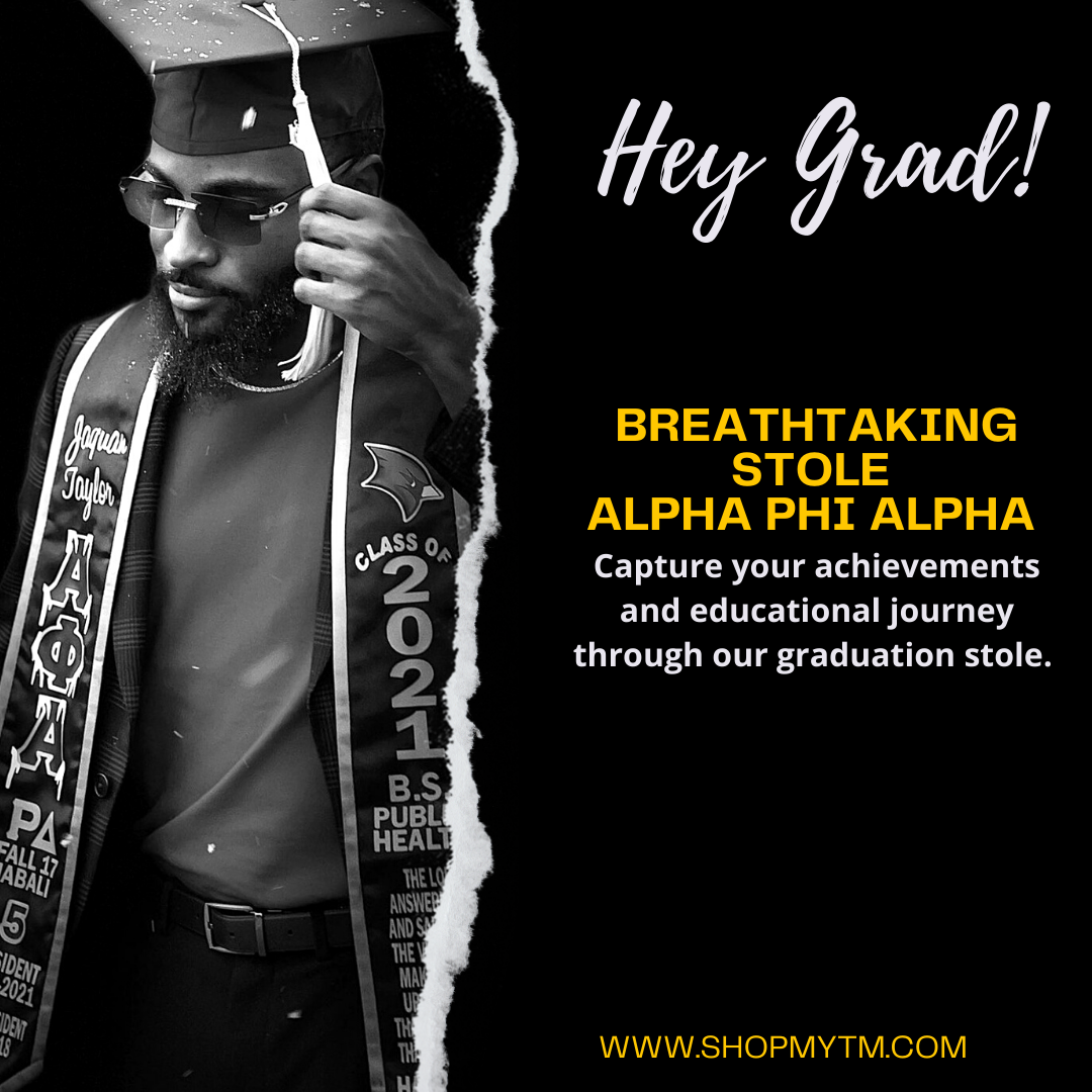 Alpha Phi Alpha Graduation Stole w/ Garment Care Bag