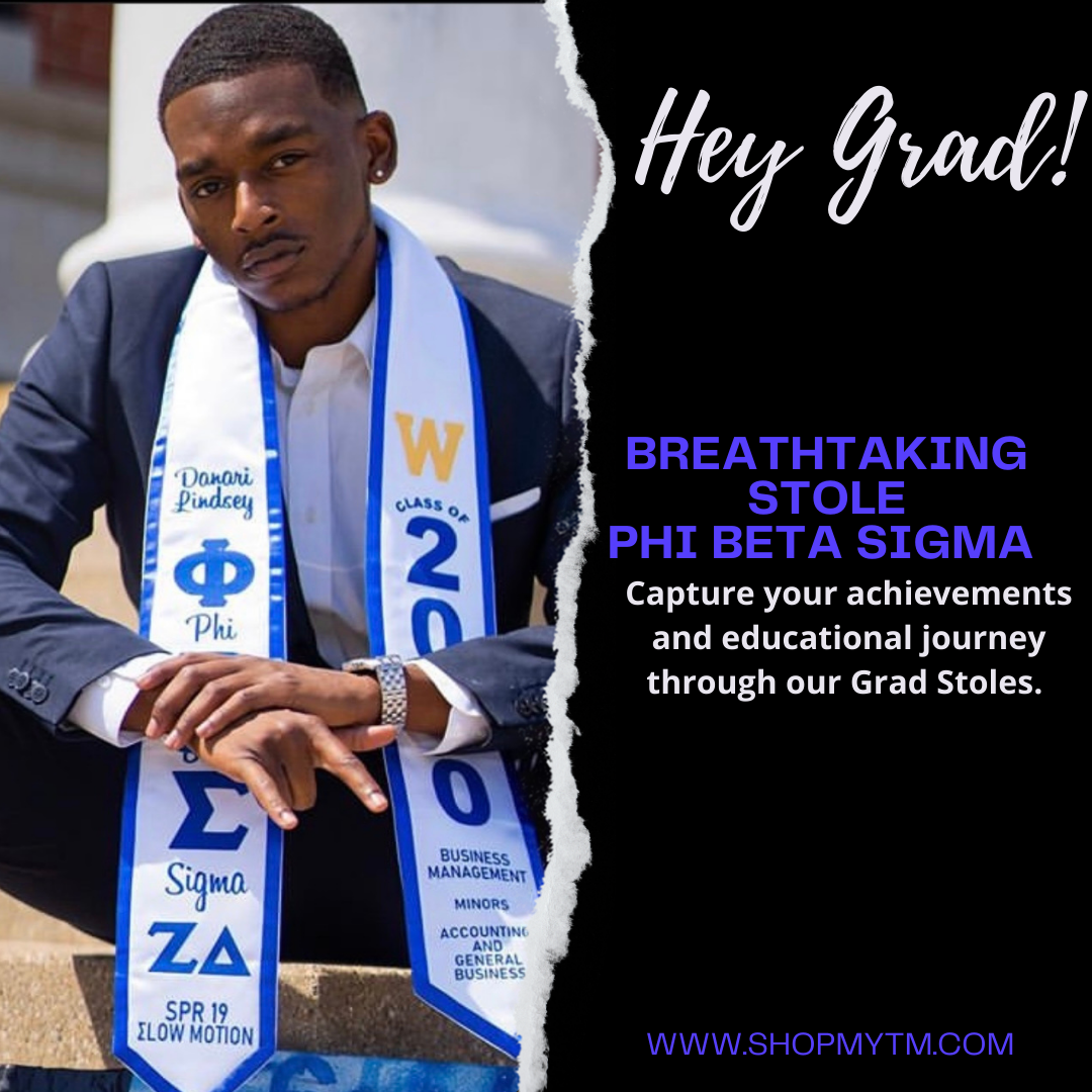 Phi Beta Sigma Predesigned Graduation Stole